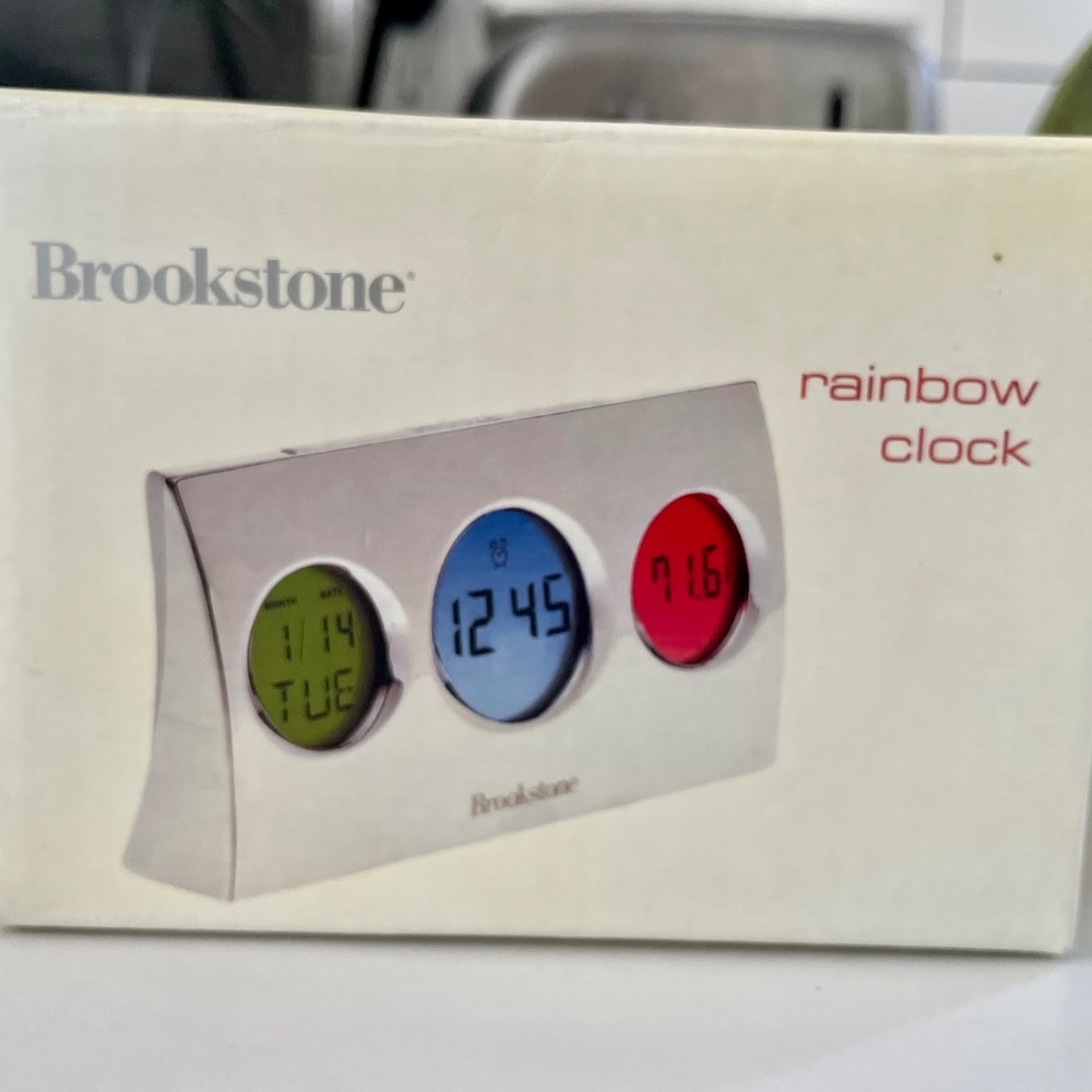 Brookstone vintage 'Rainbow Clock', New